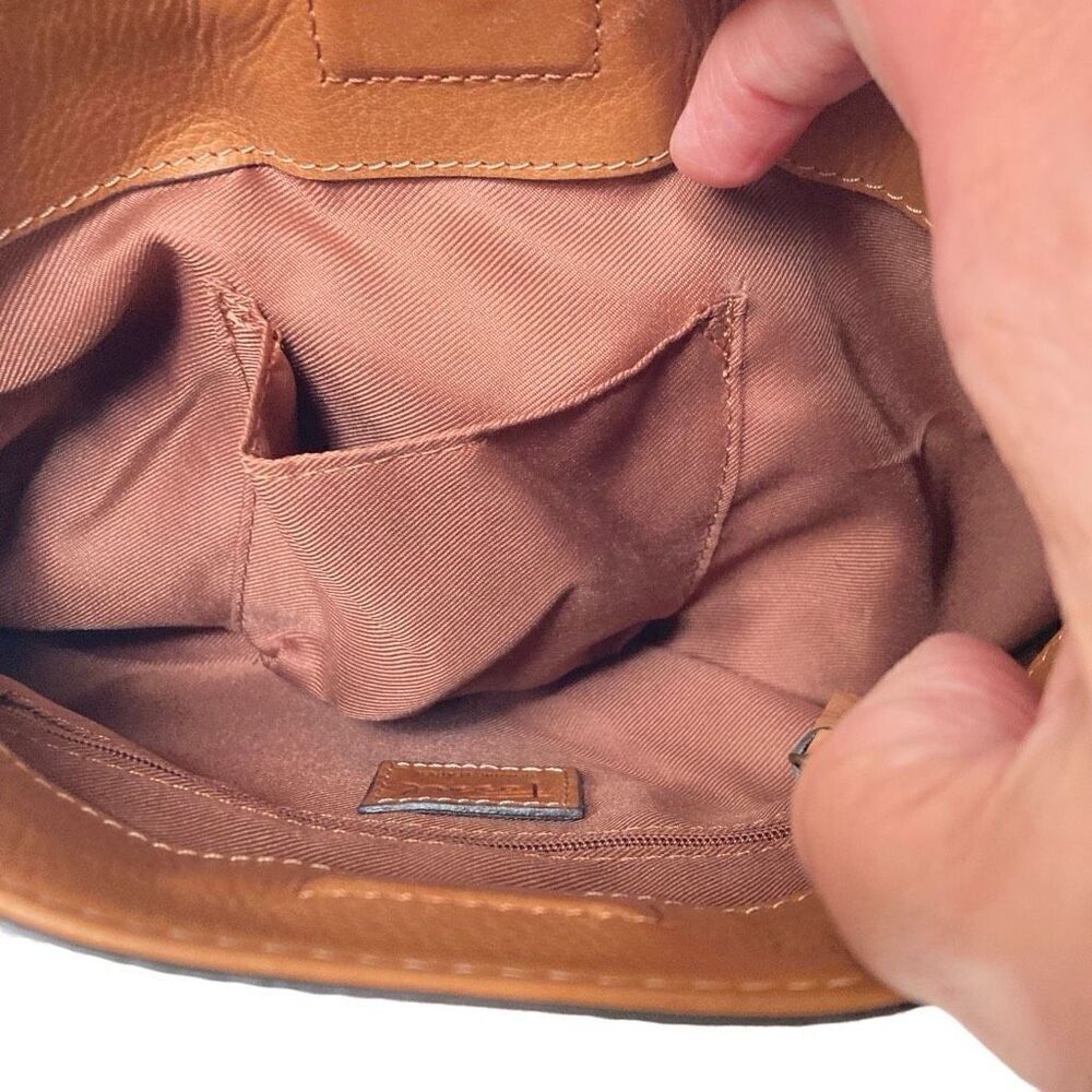 Fossil Retro Y2k Leather Diagonal Patchwork Magne… - image 4